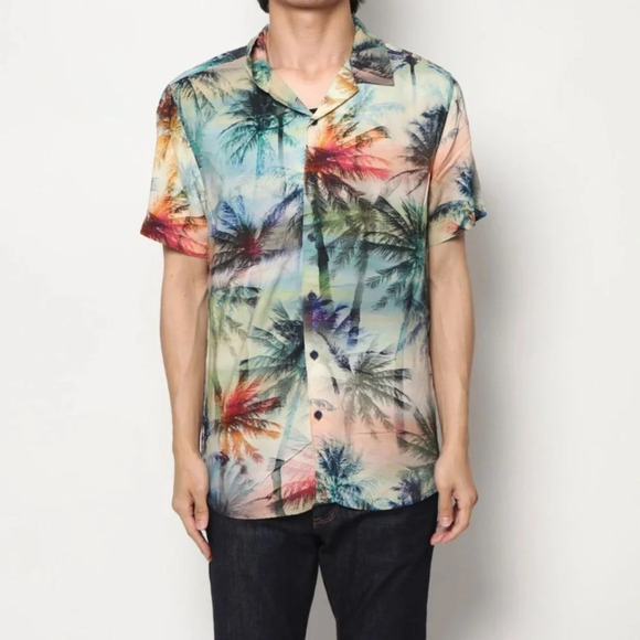 Guess Rogan Pacific Palms  Regular-Fit Button-Down Shirt - Picture 1 of 14